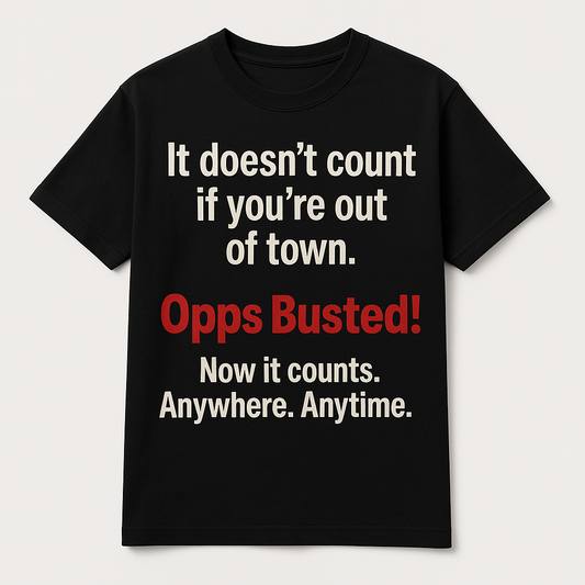 It Doesn’t Count If You’re Out of Town Tee. Global Exposure Edition